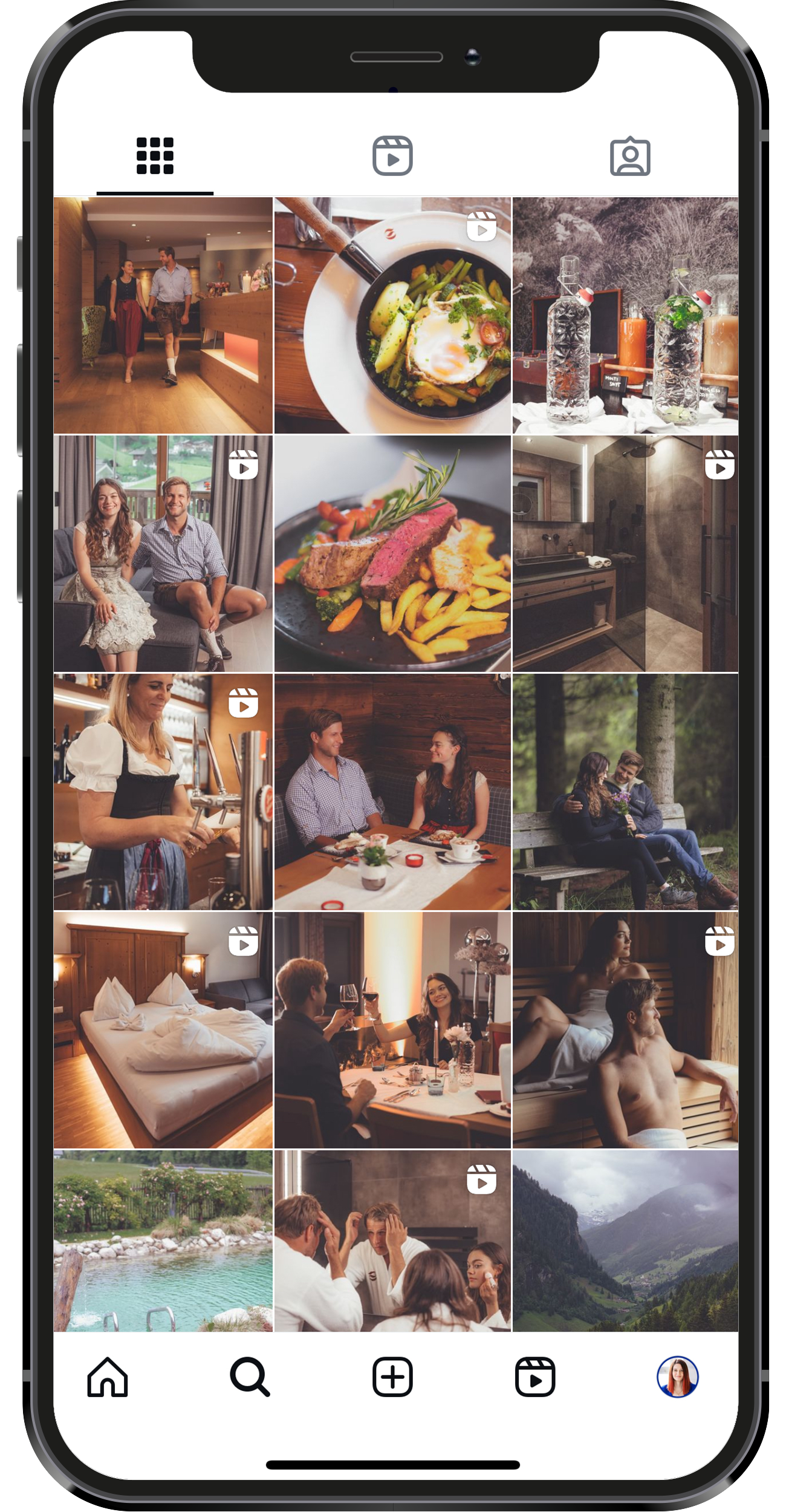 Instagram Auftritt des Hotel Schiederhofs