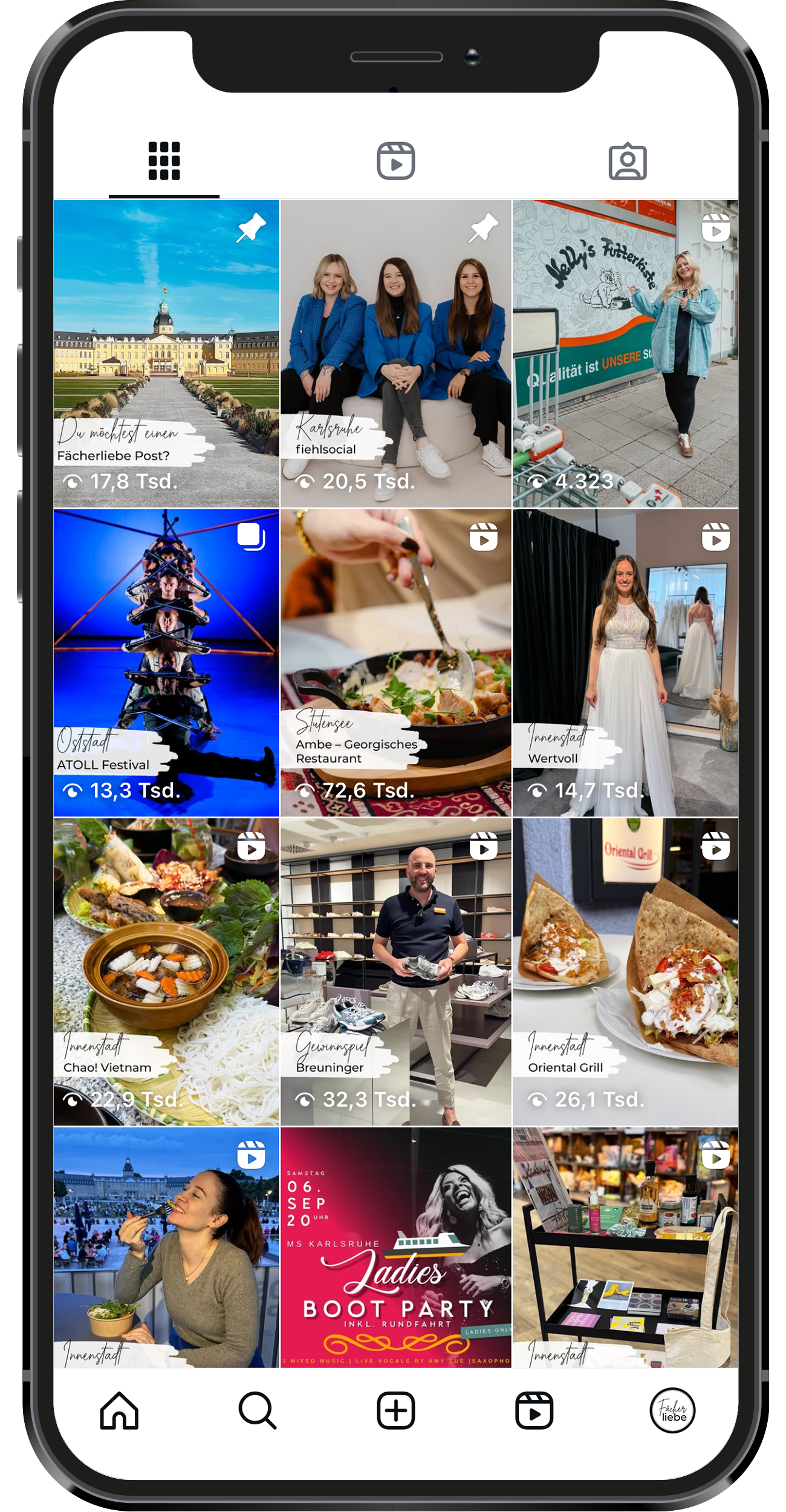 Instagram Account von Fächerliebe